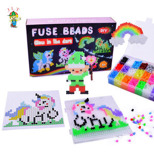Wholesale 5mm Fused Perler Beads Educational <strong>Mini</strong> Hama Beads Luminous Diy Fashion Boy Magic Hama Beads Puzzle <strong>Toy</strong> for Kids