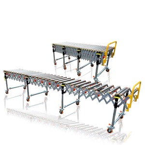 Container and Truck <strong>Loading</strong> and <strong>Unloading</strong> Movable O-Belt Driven Roller Conveyor - Product Image 1