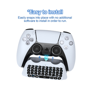 3,5mm Wireless Gamepad Keyboard Controller Chatpad Für PS5 Dual sense Eingebaute Lautsprecher Gamepad Tastatur - Product Image 3