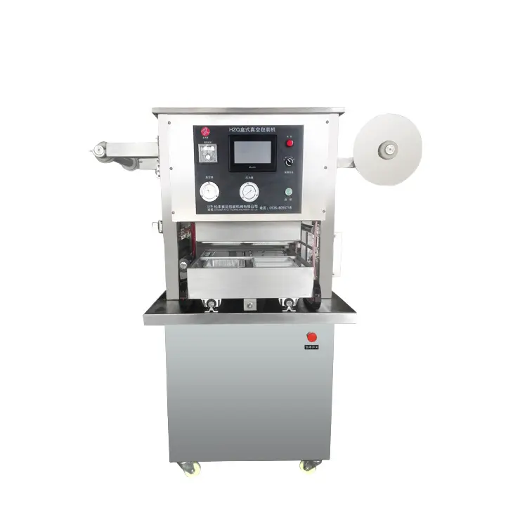 Competitive price flat surface SUS304 plastic tray sealer plastic bowl gas flushing vacuum packaging machine