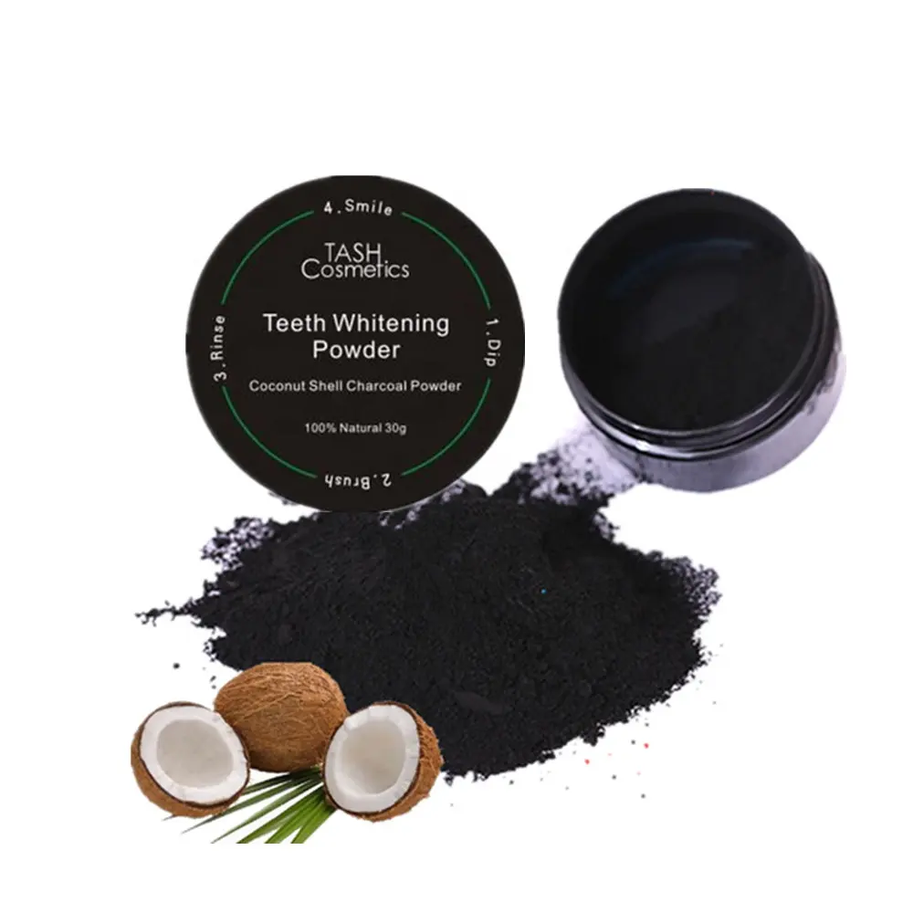 Private Label Activated Charcoal Toothpowder 30g Mint Flavor Teeth Whitening Powder For Oral Cleaning
