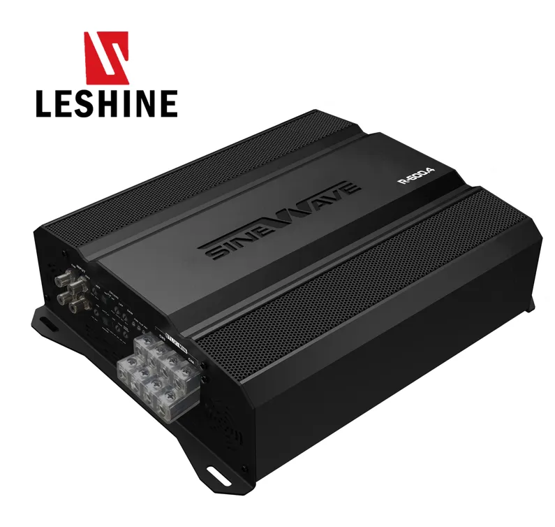 Leshine r 600.4 amplificador automotivo, classe d, mini amplificador de som digital, com 4 canais, para carro, subwoofer