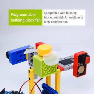 360 Grad Drehbarer 3V DC Motorantrieb DIY für Arduino für Microbit 4*4 programmierbarer Bauklötze-Lüfter mit Klingen