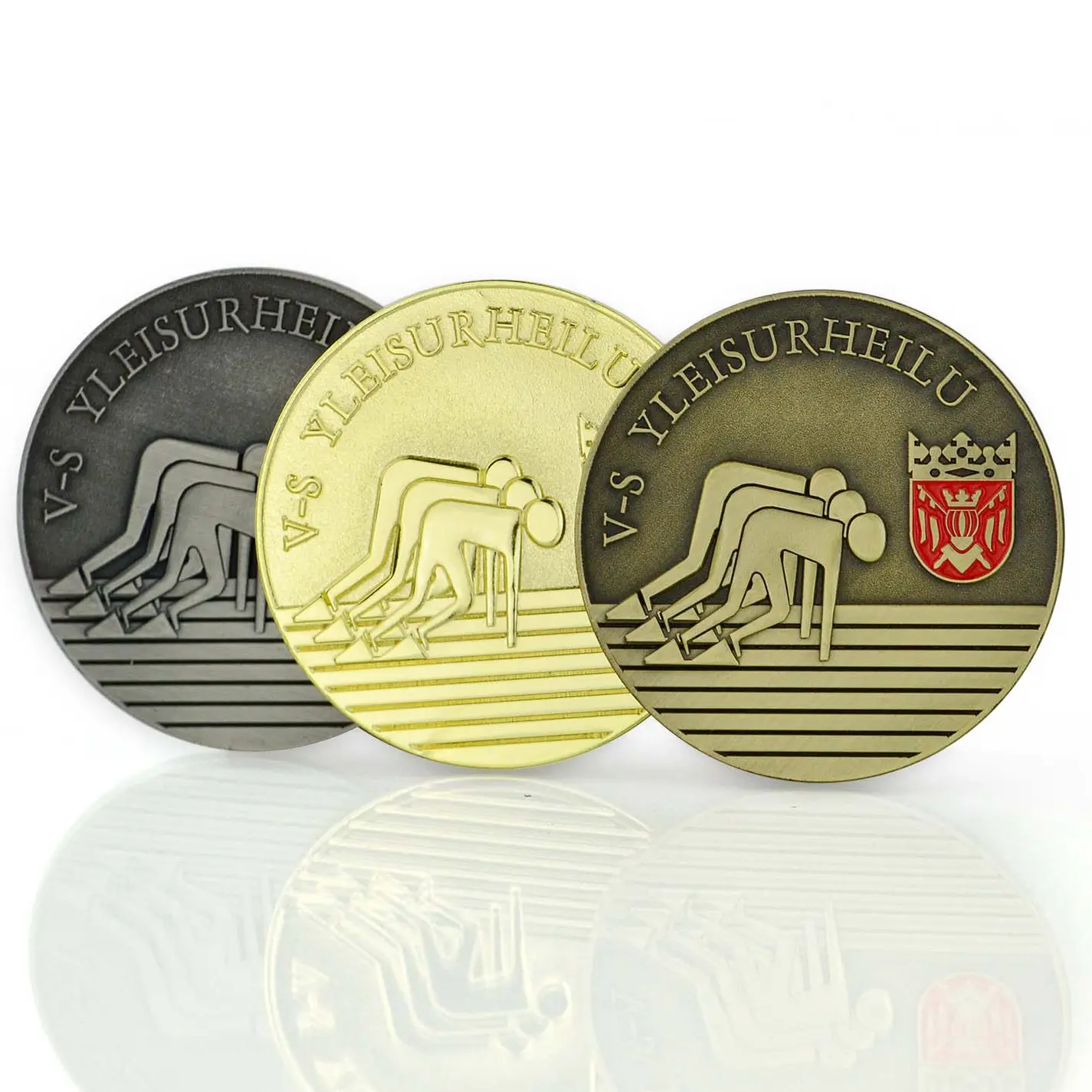 Promotionele Nieuwe Metalen Souvenir Goud Feng Shui Euromunten Groothandel Custom Wolfraam Herdenkingsmunt