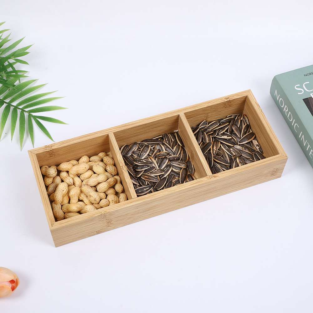 Caja de frutos secos de tres compartimentos 30*12*5CM