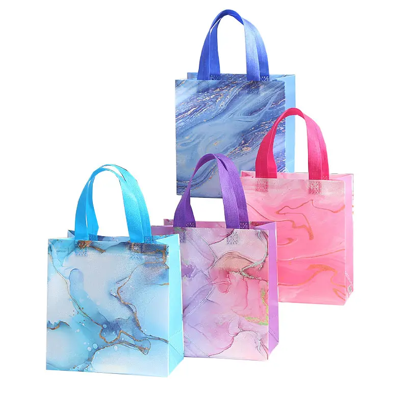 Logotipo personalizado reutilizável não tecido mercearia lembrança shopping bag personalizado calor selo saco