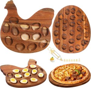 Dùng Một Lần Trứng Quay Khay Dùng Một Lần Nhựa Khay Trứng Với Gỗ Kết Thúc Bằng Gỗ Khay Cho Cắt Khối - Product Image 1