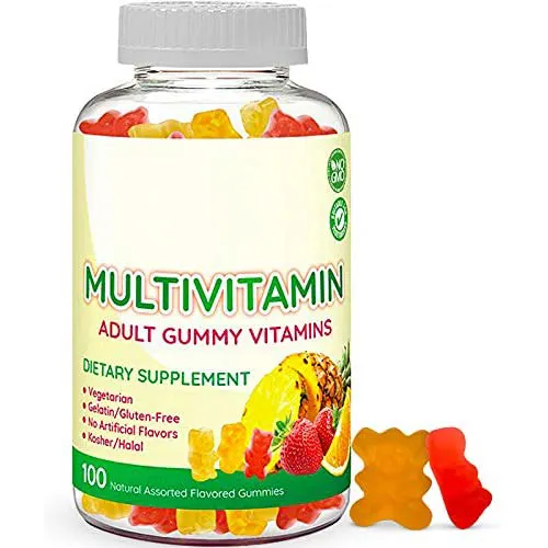 Gummy-multivitamina que contiene vitamina A, C, B3, B12, biotina, Zinc y más adecuado para niños y mujeres