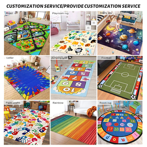 Dotcomラテックスボトムキッズは子供のためのスマートな面白い世界地図マットを再生します教育用ラグ - Product Image 5
