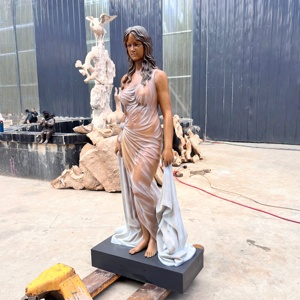 Современный стиль в натуральную величину, латунная обнаженная женская скульптура, художественная статуя, уличный садовый орнамент для продажи - Product Image 3