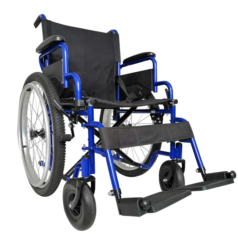 Il carrello da viaggio può essere spinta per sedersi sulla sedia a rotelle pieghevole portatile ultraleggera per sport anziani piccola