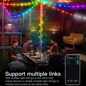 สาย USB LED ไฟราวสำหรับเทศกาลคริสต์มาส5V แอดเดรสได้ RGB IC IP65ไอเดียแผงควบคุมแอพม่านแสงนางฟ้าสำหรับสวนกลางแจ้ง - Product Image 5