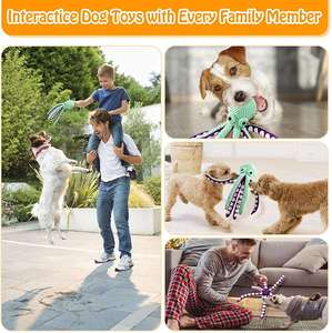 JW PET ahtapot Pet oyuncak dayanıklı gıcırtılı köpek oyuncaklar büyük köpekler için interaktif köpek oyuncaklar - Product Image 6