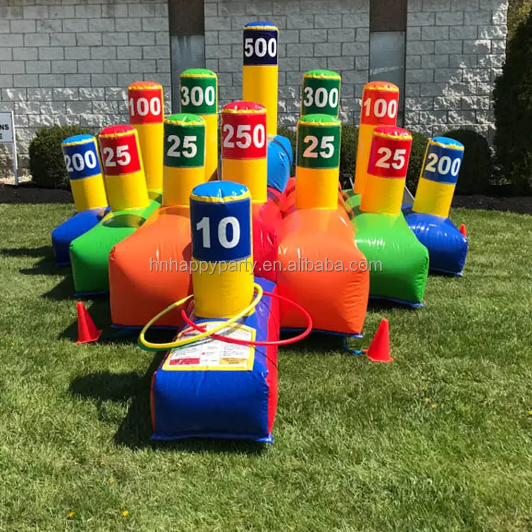 Blow up giant carnival giochi interattivi lancio dell'anello gonfiabile per bambini adulti