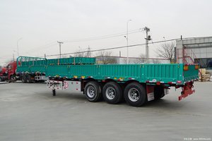 新条件3轴13m直梁低底盘半挂车公路运输卡车拖车