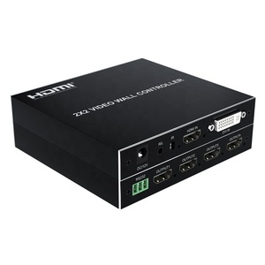Controlador de pared de video HD 2x2 económico Resolución de 1080p Pantalla a color HD Modelo de metal de aluminio Salida 12V Entrada Uso de audio - Product Image 1
