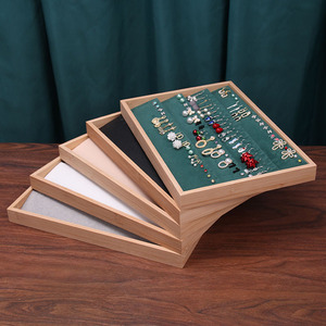 Mới Bông tai tre Stud đứng Vòng cổ hiển thị khay Bông tai mặt dây chuyền Pallet lưu trữ đồ trang sức hộp dropshiping - Product Image 3