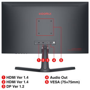 Koorui จอมอนิเตอร์ LED, หน้าจอคอมพิวเตอร์ขนาด27นิ้วกว้างพิเศษ165 MHz จอแสดงผล LCD 24" - Product Image 5