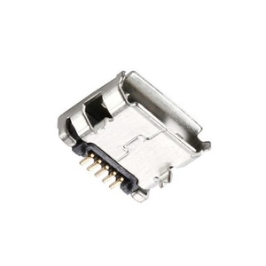 Mikro USB tip B 5 Pin dişi soket yatay SMT PCB için 5.9mm kıvrılmış kenar USB konektörü - Product Image 2