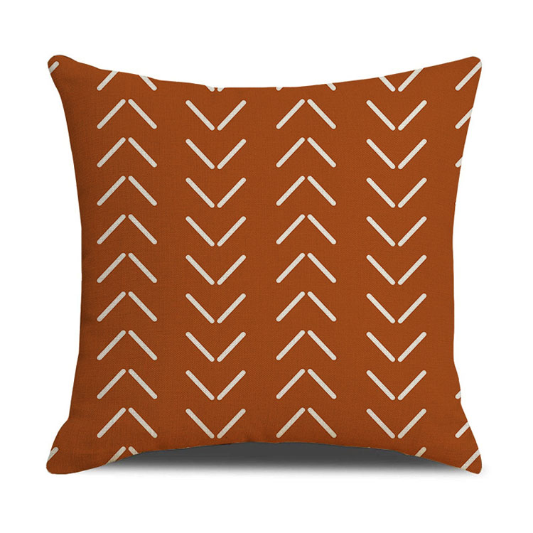 Nordic Home Decor Pillowcase Office Car Cushion Custom Digital Printing Linen Geometric Cushion Cover