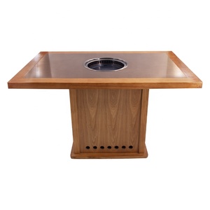 Nhật Bản Yakiniku trong nhà hình chữ nhật parrillas Para barbacoa steamboat bảng BBQ nướng bàn ăn với lẩu cho nhà hàng - Product Image 2