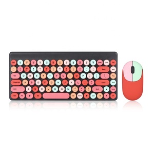 <strong>Multi</strong>-color Keycaps Gaming <strong>Keyboard</strong> Office Retro Punk Rainbow <strong>Computer</strong> Wireless <strong>Mouse</strong> and <strong>Keyboard</strong> Combos for Girls - Product Image 3