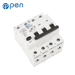 400V6kAカーブC D 3P N 4P 6Amp 63Amp RCBO残留電流遮断器、短絡保護付き - Product Image 4