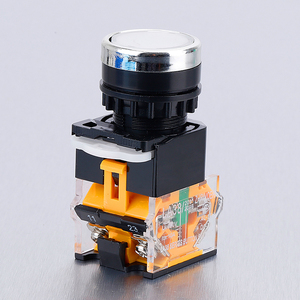 ABILKEEN 22mm瞬間スプリングリターンまたはラッチ1NO + 1NCプラスチック材料白色LEDライトプッシュボタンスイッチ付き - Product Image 4