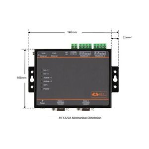 HF5122A (Replace HF5122) Support Modbus 2 Ports Serial Device Server RS232 RS485 RS422 To <strong>Ethernet</strong> Converter IoT - Product Image 2