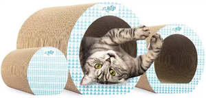 AFP, venta al por mayor, 3 en 1, accesorios para gatos, rascador de cueva, salón, rascador de cartón para gatos, rascador duradero para gatos, túnel de poste con hierba gatera - Product Image 5