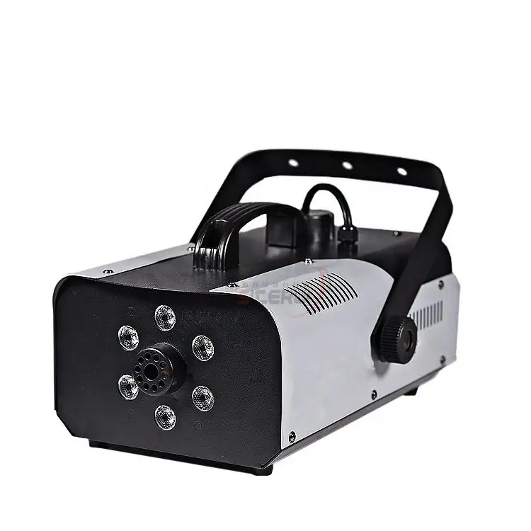 Ready To Ship 900w Led Spray Fog Mini Disco Smoke Machine With Amber-color Led Lights Remote Control
