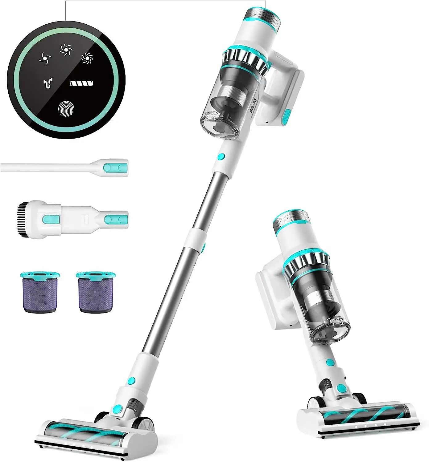 Proclean senza fili aspirapolvere BVC-V11 aspirapolvere aspirapolvere con 27Kpa potente aspirazione 380W motore Brushless fino a 50 minuti con mocio