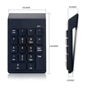 Teclado ergonómico Mini teclado numérico Teclado de contabilidad inalámbrico USB de 18 teclas para PC portátil