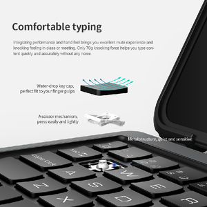 Nillkin para iPad 10,9 portalápices a prueba de golpes para funda de teclado Bluetooth para iPad Pro 2022/Air 5/iPad 2022 10th Gen 10,9 pulgadas - Product Image 6