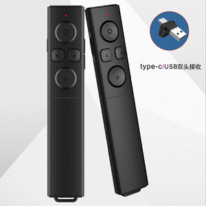 Clicker di presentazione 2-in-1 USB tipo C, telecomando presentatore Wireless ricaricabile, Clicker per presentazioni PowerPoint laser rosso - Product Image 1