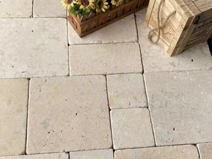 Đá Cẩm Thạch Trắng Tự Nhiên Tumbled Antique Beige Travertine Đá Hoa Văn Pháp Lát Gạch Cho Sân Và Sàn - Product Image 4