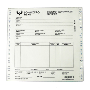 定制票据书a5实用a6气道无碳票据发票表格连续无碳打印纸ncr纸 - Product Image 2