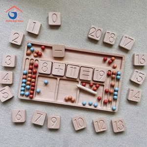幼児のカウントと数認識のための木製就学前数学学習委員会教育玩具 - Product Image 1