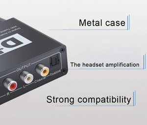 Nuevo convertidor de fibra digital a analógica coaxial a decodificador de audio de 5,1 canales 3,5 convertidor de audio para auriculares con ajuste - Product Image 2
