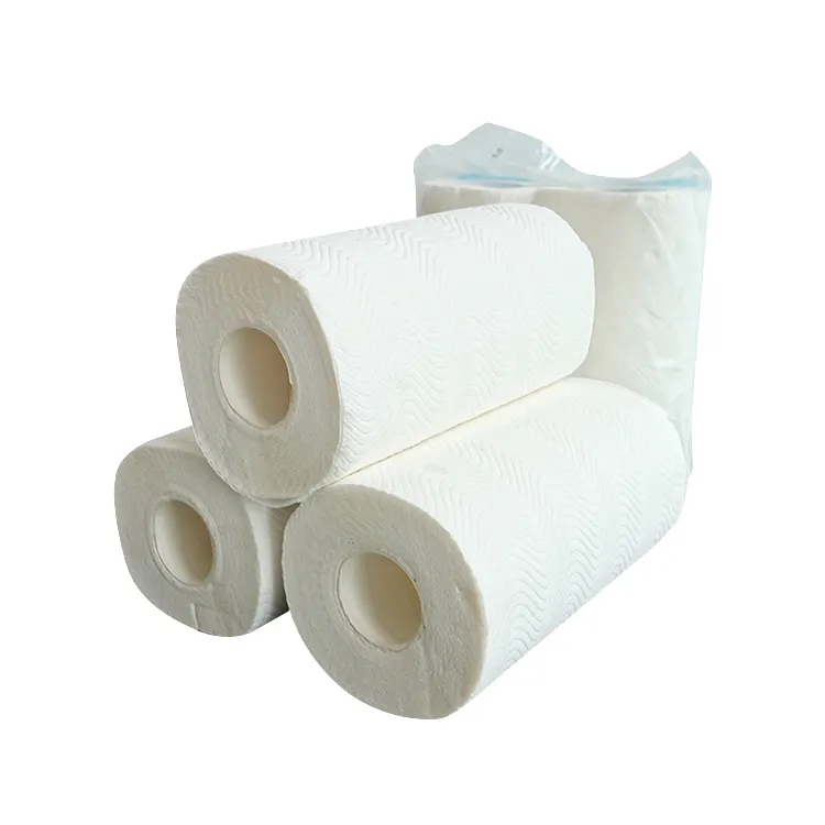 Whole Oem Biodegradable 100% Virgin Pulp Disposable Kitchen Tissue Paper Towels Roll