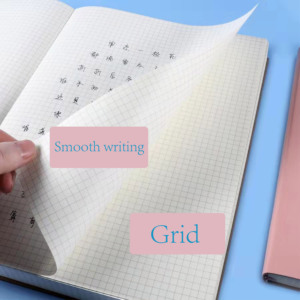 Promotional Grid A5 Journal <strong>Color</strong> Pu Leather Square Line Student Diary 80gsm Paper <strong>Note</strong> Pad Soft Cover Customized <strong>Notebook</strong> - Product Image 5