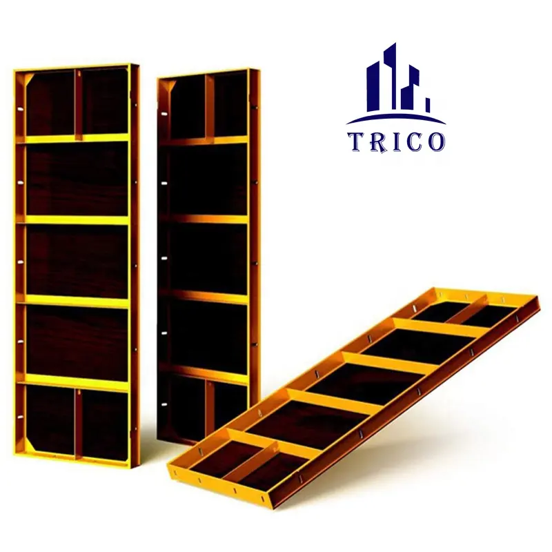 Material de construcción de madera contrachapada, marco de acero, formato europeo para construcción de hormigón, gran oferta