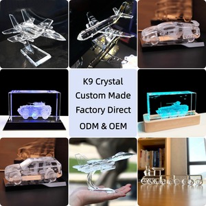 Sang trọng hiện đại quân sự máy bay chiến đấu pha lê điêu khắc handmade Laser khắc logo OEM không quân theo chủ đề công ty Quà Tặng VIP khách hàng - Product Image 2