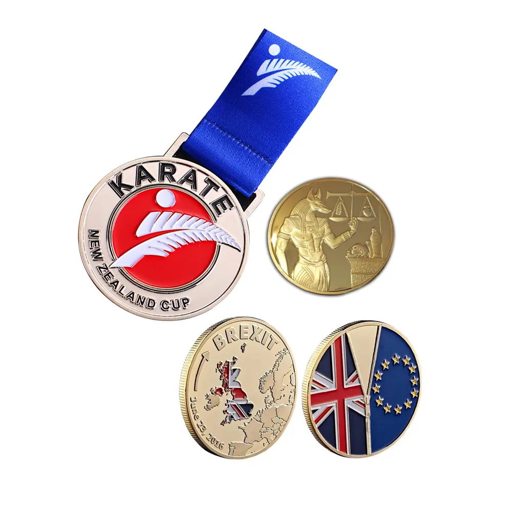 Monedas de recuerdo de latón y oro plateado personalizadas, moneda conmemorativa egipcia de Anubis, moneda conmemorativa nacional del Reino Unido Brexit