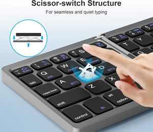 Trading CE ricaricabile pieghevole senza fili mini tastiera portatile pieghevole tastiera bluetooth per tablet android - Product Image 2