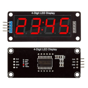 TM1637 0.56 zoll 4-Digit 7 Segments Digital Tube Clock Module Double Dots Blue Yellow White Green Red LED Display - Product Image 2