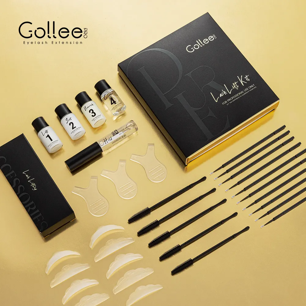 Gollee Aanpassen Private Label Browlift Ultra Dunne Pakking Tint Kit Lash Lift Lijm/Keratine Lash Lift/Wimper Lift Kit