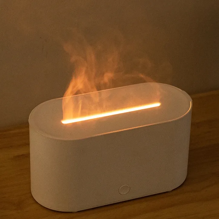 2024 neu 130 ml kapazität desktop 3d Fire Flame Luftbefeuchter bunte leichte luft ätherisches Öl aroma diffusor für schlafzimmer