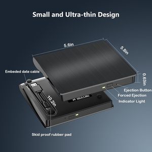 适用于苹果视窗10笔记本电脑的高速外置蓝光DVD驱动器便携式u盘3.0光盘3D蓝光播放器刻录机 - Product Image 6