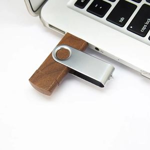 USB C 16g旋转木制竹制USB闪存驱动器定制徽标32g C型高速USB驱动器 - Product Image 3